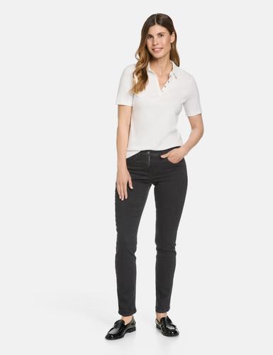 5-Pocket Jeans SOL꞉INE BEST4ME Slim Fit Kurzgröße 38S Slim Fit - Black Black Denim