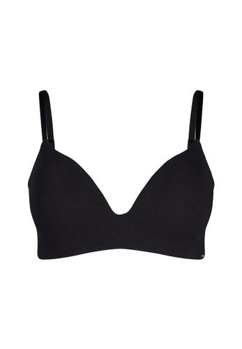 Skiny Damen Triangel gepaddet Classicotton Schwarz 75 B