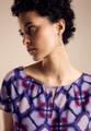 Print Materialmix T-Shirt Violett 42