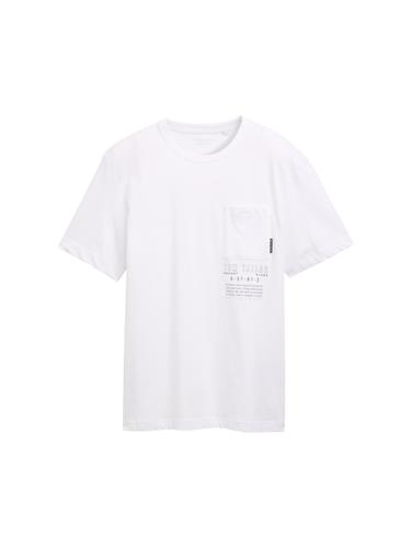 T-Shirt mit Brusttasche XXL Regular Fit - White