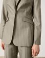 Eleganter Blazer mit Nadelstreifen 36 Tailliert - New Sage Gemustert