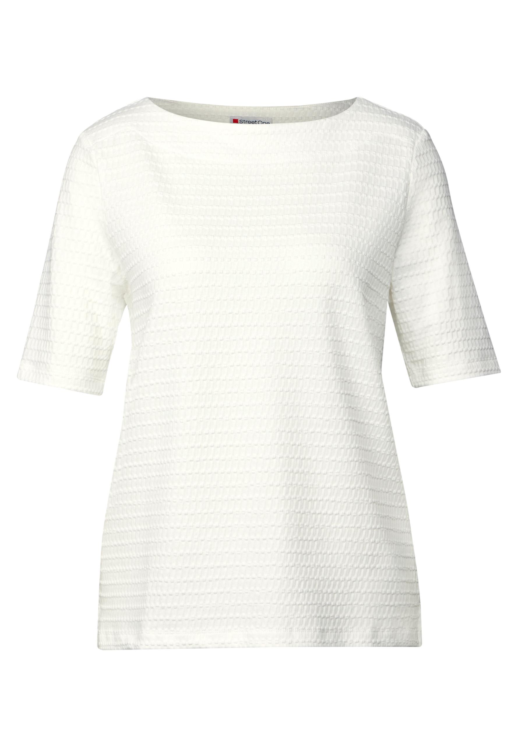 T-Shirt mit Struktur 38 - Off White