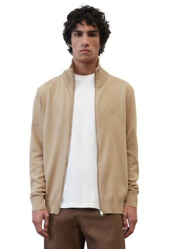 Zip-Stehkragen-Cardigan XXL - Timson Sand