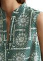 Ärmellose Print-Bluse flared 36 Regular Fit - Multi/ Pure Teal