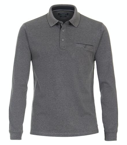 Polo-Shirt Langarm gestreift 3XL - Blau