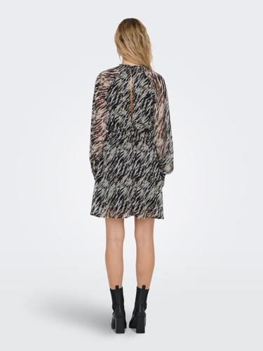 ONLSABBIE LIFE L/S HIGHNECK DRESS PTM S Normal geschnitten - Aqua Gray
