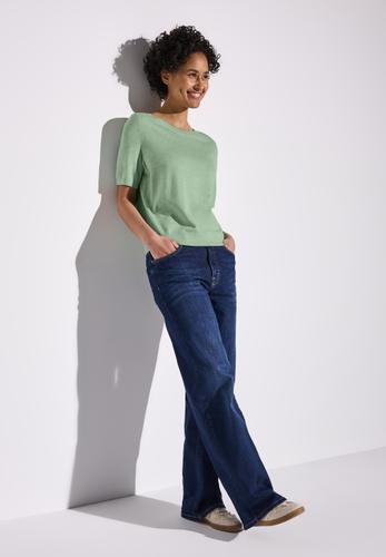 Kurzarmpullover 36 - Milky Green Mel.
