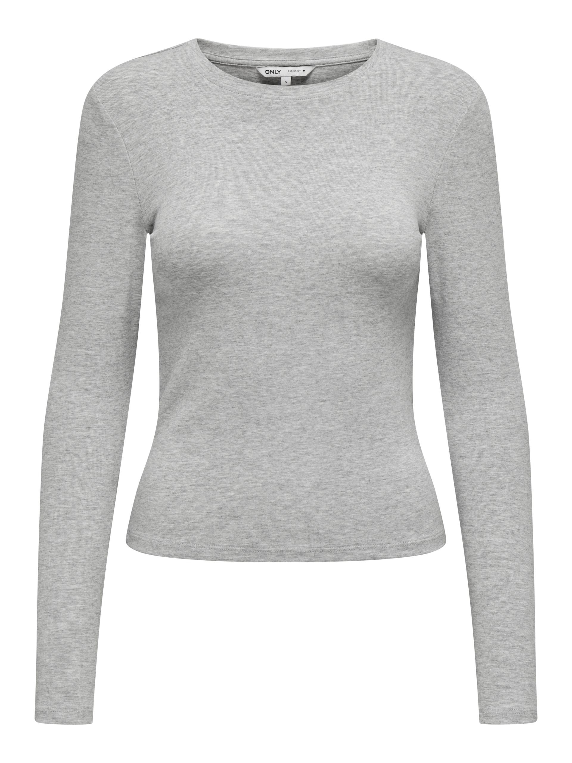 ONLRILEY O-NECK L/S TOP JRS NOOS Grau L