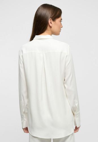 Viscose Shirt Bluse Viskose Langarm Weiß 48/Langarm