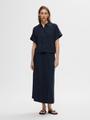 SLFVIVA SS CROPPED SHIRT NOOS 36 Normal geschnitten - Dark Sapphire