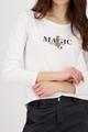 Langarmshirt mit Leopardenmuster 36 - Off-white