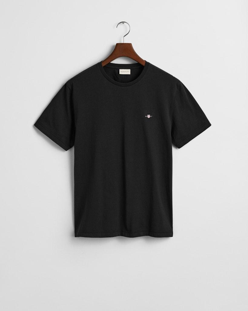 Regular Fit Shield T-Shirt Schwarz, Grau S