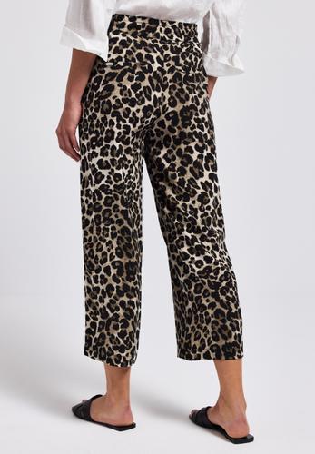 Gemusterte Wide Leg Hose 44/7/8 Hosen - Black