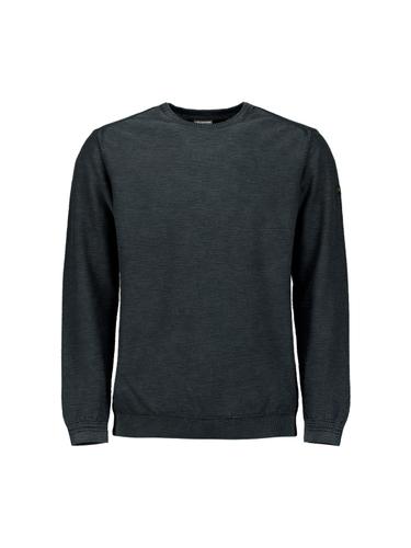 Pullover Crewneck Garment Dyed + Stone Washed M Regular Fit - Black
