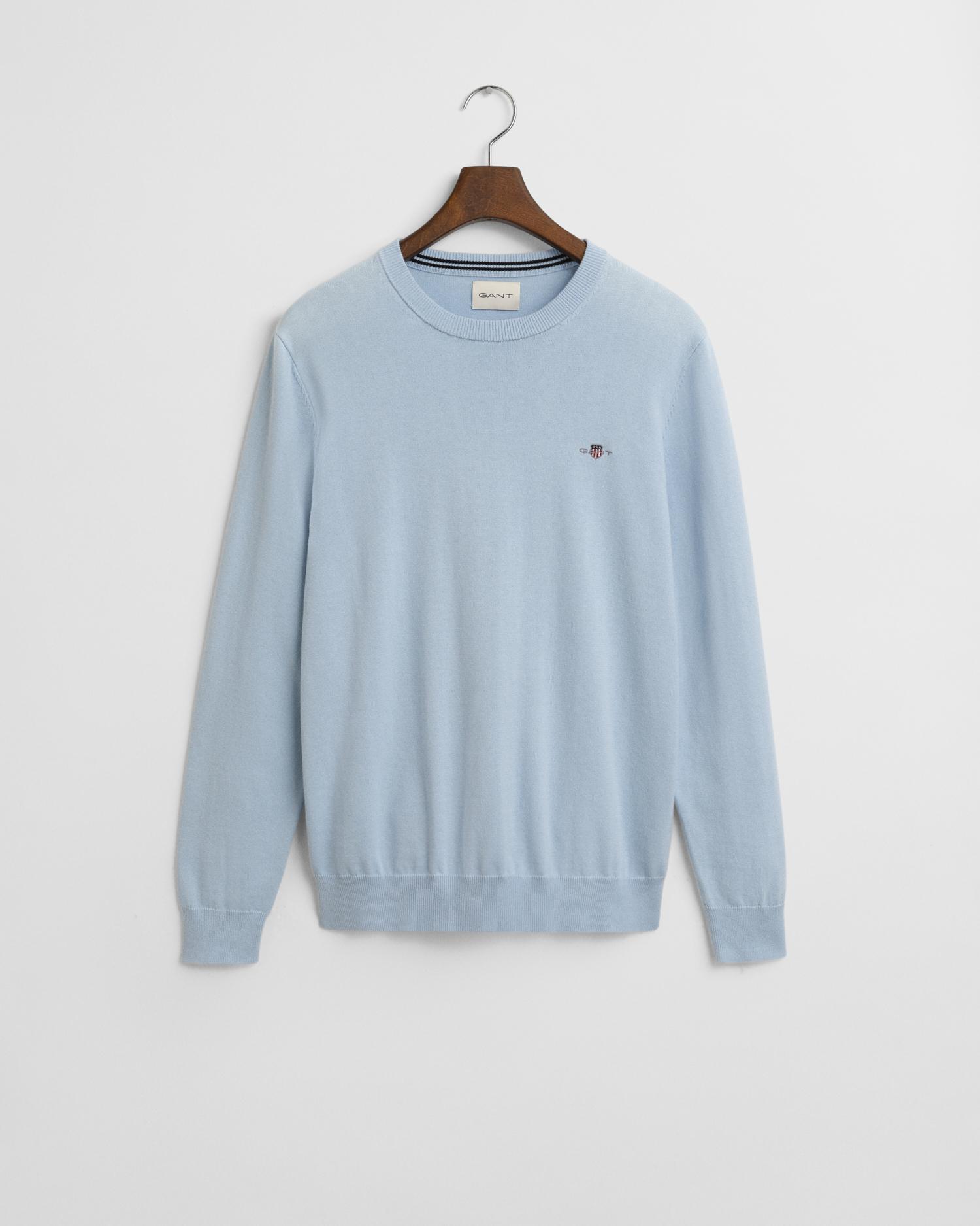 Classic Rundhalspullover aus Baumwolle XXXL - Fresh Blue