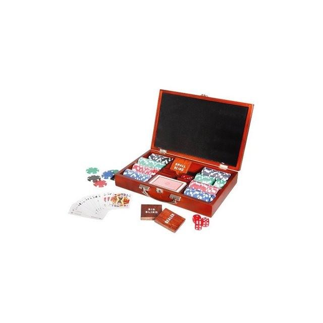 Natural Games Pokerset in Holzkoffer mit 200 Chips