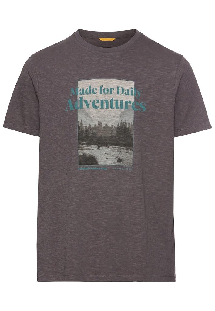T-Shirt mit Print aus Organic Cotton Grau XL