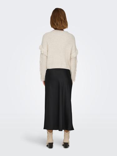 ONLHOLLY LS SHORT CABLE HIGH NECK RP KNT M Verkürzt - Birch