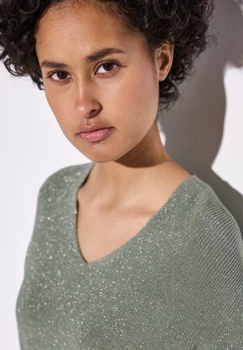 Glitzernder Pullover 36 - Dusty Milky Green