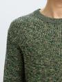 SLHTILUM LS KNIT RELAXED CREW NECK XL Locker geschnitten - Sky Captain