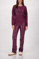 Straight-Leg-Lederhose 38 - Bordeaux