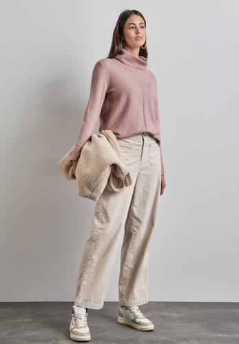 Rollkragen Sweater 46 - Petal Rose Mel.
