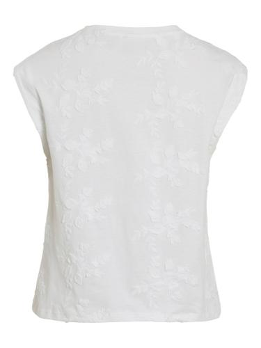 VINAYLA O-NECK S/L TOP Weiß L