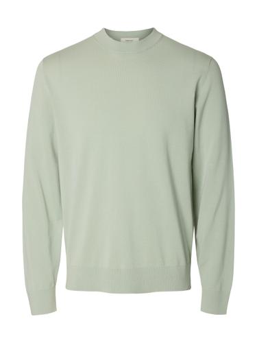 SLMTORINO LS KNIT CREW NECK NOOS L Normal geschnitten - Aqua Gray