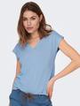 ONLFREE LIFE S/S MOD.V-NECK TOP JRS NOOS M Normal geschnitten - Cashmere Blue
