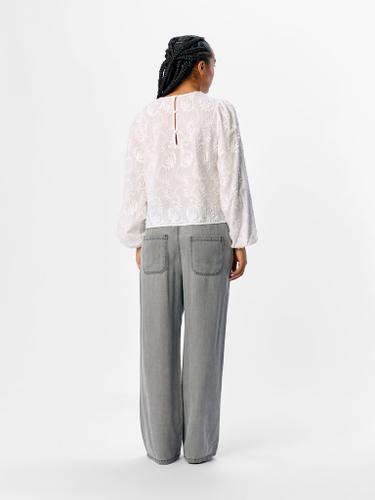 OBJMYA RE L/S TOP NOOS Weiß 38