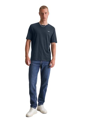 T-Shirt regular M - Navy Teal