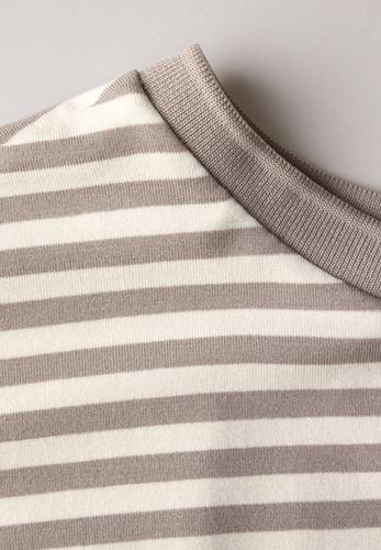 Gestreiftes T-Shirt Beige 40
