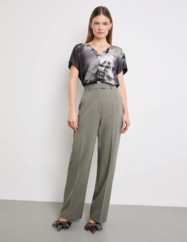 Elegante Hose mit weitem Bein Wide Leg 34 Lässige Passform - Moon Valley