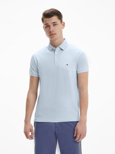 Poloshirt in Slim-Fit - Hellblau / S