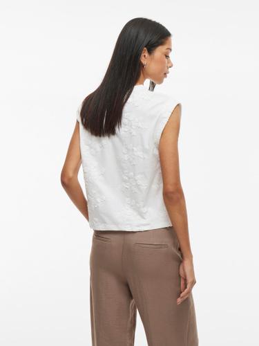 VINAYLA O-NECK S/L TOP Weiß L