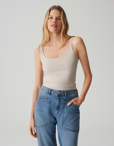 OPUS Tanktop »Ina« mit schmalen Trägern - Beige / 36