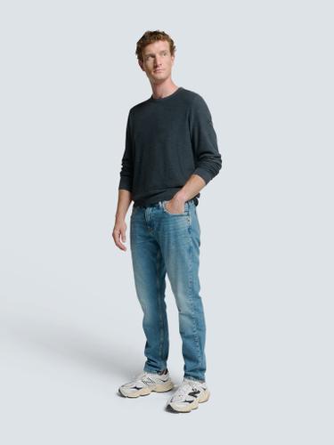 Pullover Crewneck Garment Dyed + Stone Washed Blau S