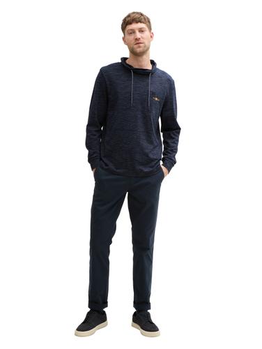 Snood Langarmshirt mit Brusttasche XXL Regular Fit - Sky Captain Blue Stripy Inject