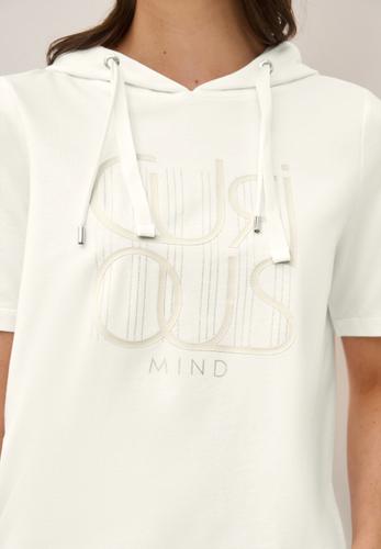 Kapuzenshirt mit Wording L - Vanilla White