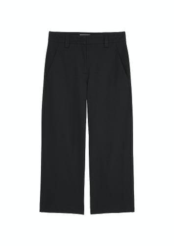Interlock-Jersey-Hose wide 36 Wide Fit - Black