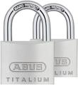 ABUS Vorhängeschloss »64TI/40 Twins B/SB«, Spezialaluminium und gehärtetem Stahlbügel