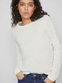 VIDALO O-NECK L/S KNIT TOP- NOOS L Normal geschnitten - White Alyssum