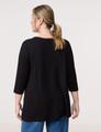Ausgestelltes 3/4 Arm Shirt mit Frontprint 52 Leicht ausgestellt | Leger - Black Gemustert