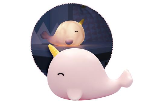 Nachtlicht lumilu Sea Life, narwhal rosa