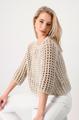 Netzpullover mit Lurex 36 - Camel