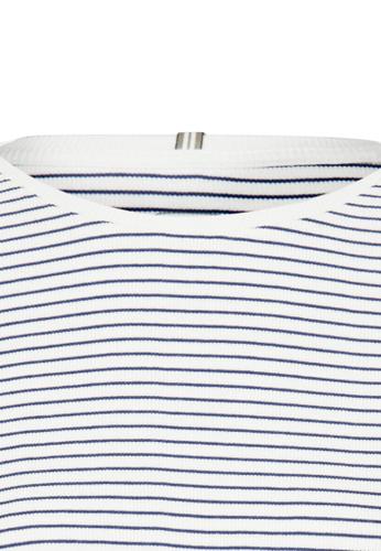 Langarmshirt mit Rundhalsausschnitt S Regular Fit - Indigo Stripes