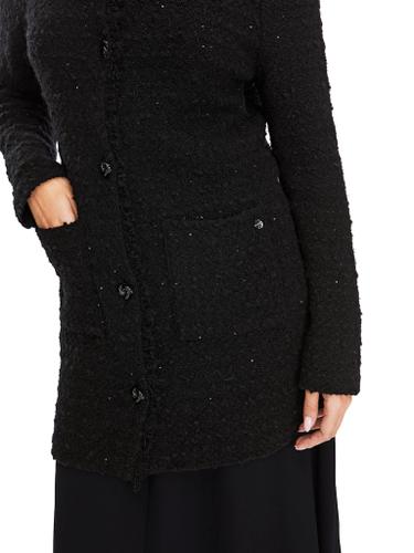 In Deutschland gestrickter Cardigan Schwarz 40