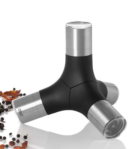 Magnetische 4in1 Mühle GIANT, für Pfeffer, Salz und Chili, Ceramic Mahlwerke CeraCut®