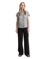 Loose Fit Bluse mit Streifenmuster 46 Loose Fit - Offwhite Navy Vertical Stripe