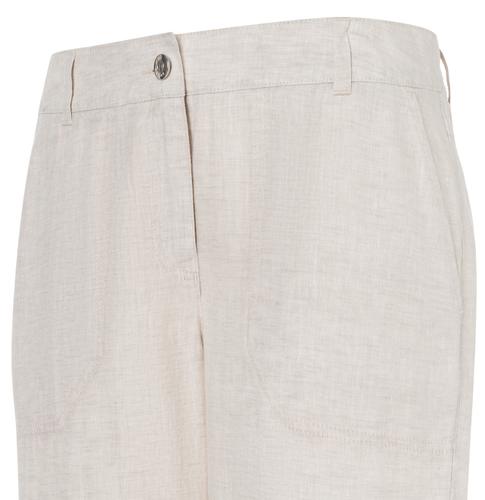 MAC JEANS - NORA, Pure linen 40/OL Wide Fit - Grau